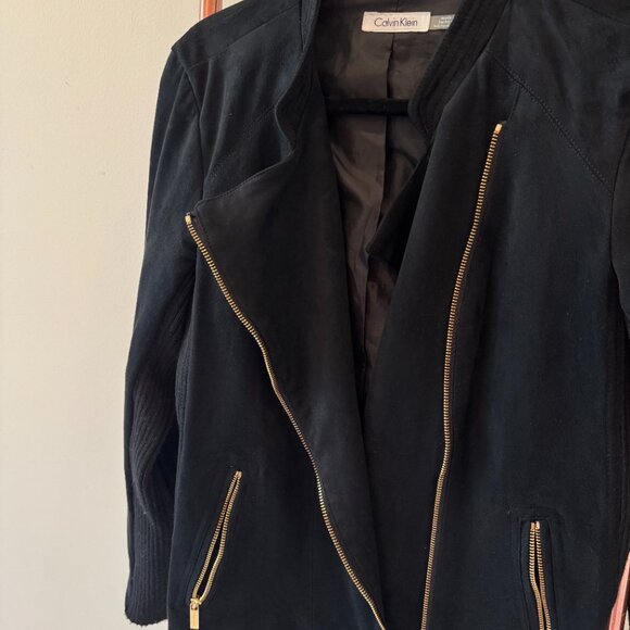 Calvin Klein Faux Suede Coat - Picture 4 of 7